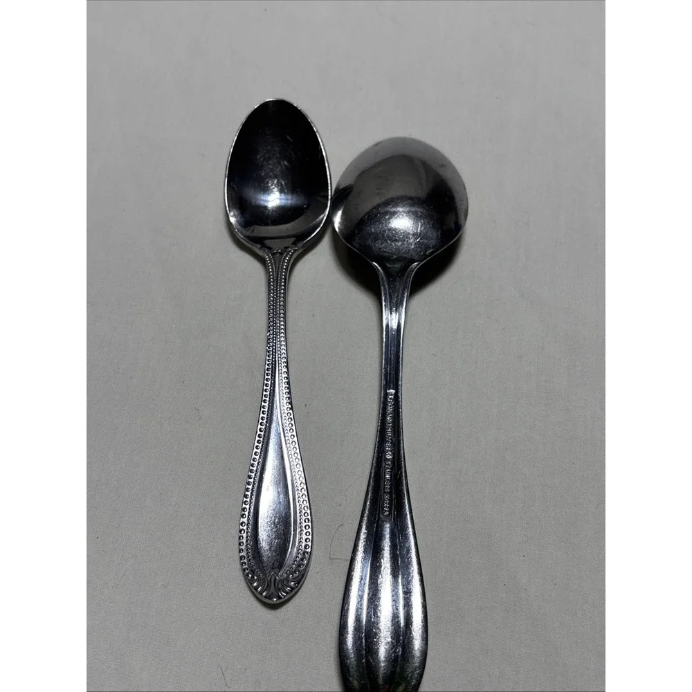 Leonard‎ Silver R Stainless Boston Bead Tsp &Tbsp